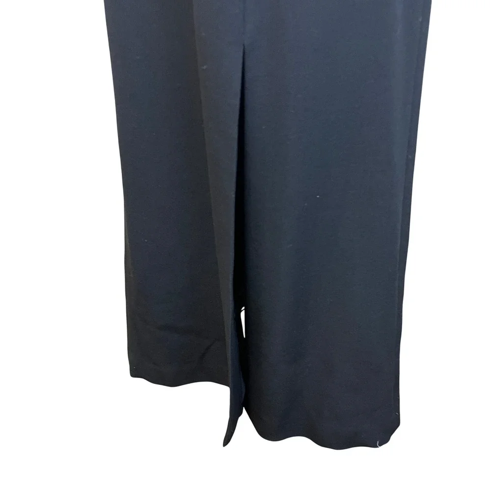 Vintage ELLEN TRACY Black High Waist Maxi Pencil Skirt 10 Minimalist Column Work